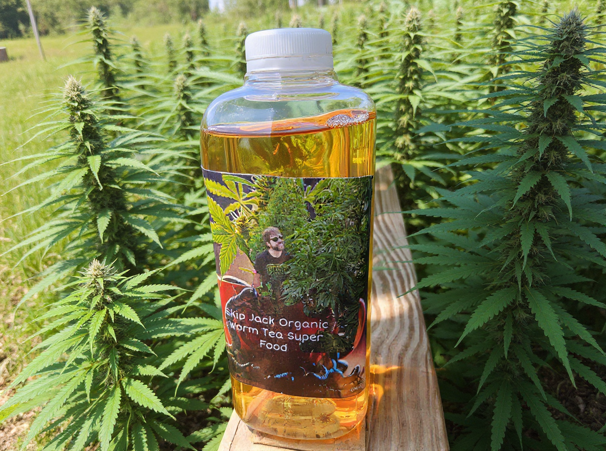 Skip Jack Organic Worm Tea Super Plant Food With Biochar.  A liquid concentrate mix with water  and either pour on soil or spray on leaves. Easy to use. See plant result in 2 days. Big disease free flowers. Buy Now!! Lab test 100% Worm Tea.